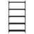 Bookcase 5-Tier Black 80x30x154 cm Engineered Wood