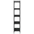 Bookcase 5-Tier Black 80x30x154 cm Engineered Wood