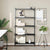 Bookcase 5-Tier Black 80x30x154 cm Engineered Wood