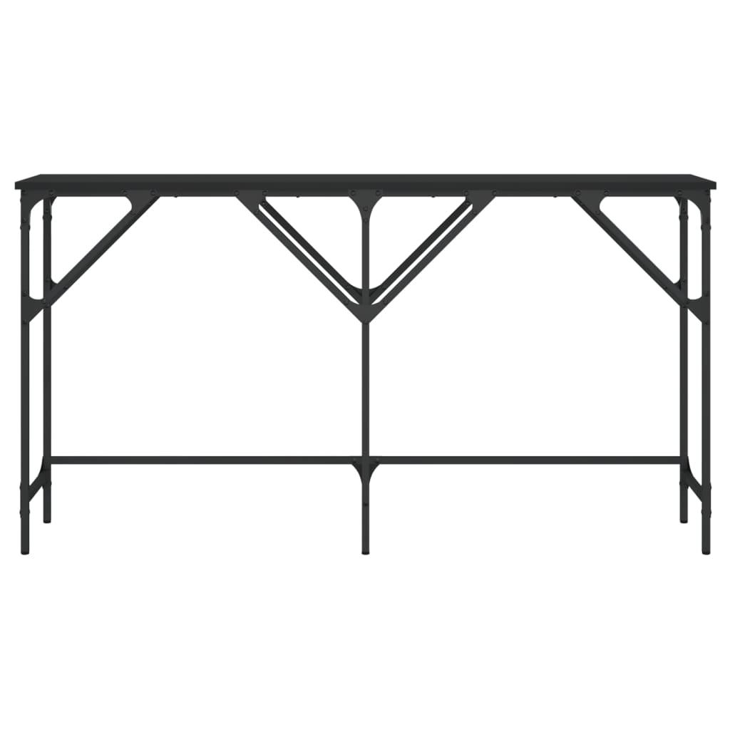 Console Table Black 140x29x75 cm Engineered Wood