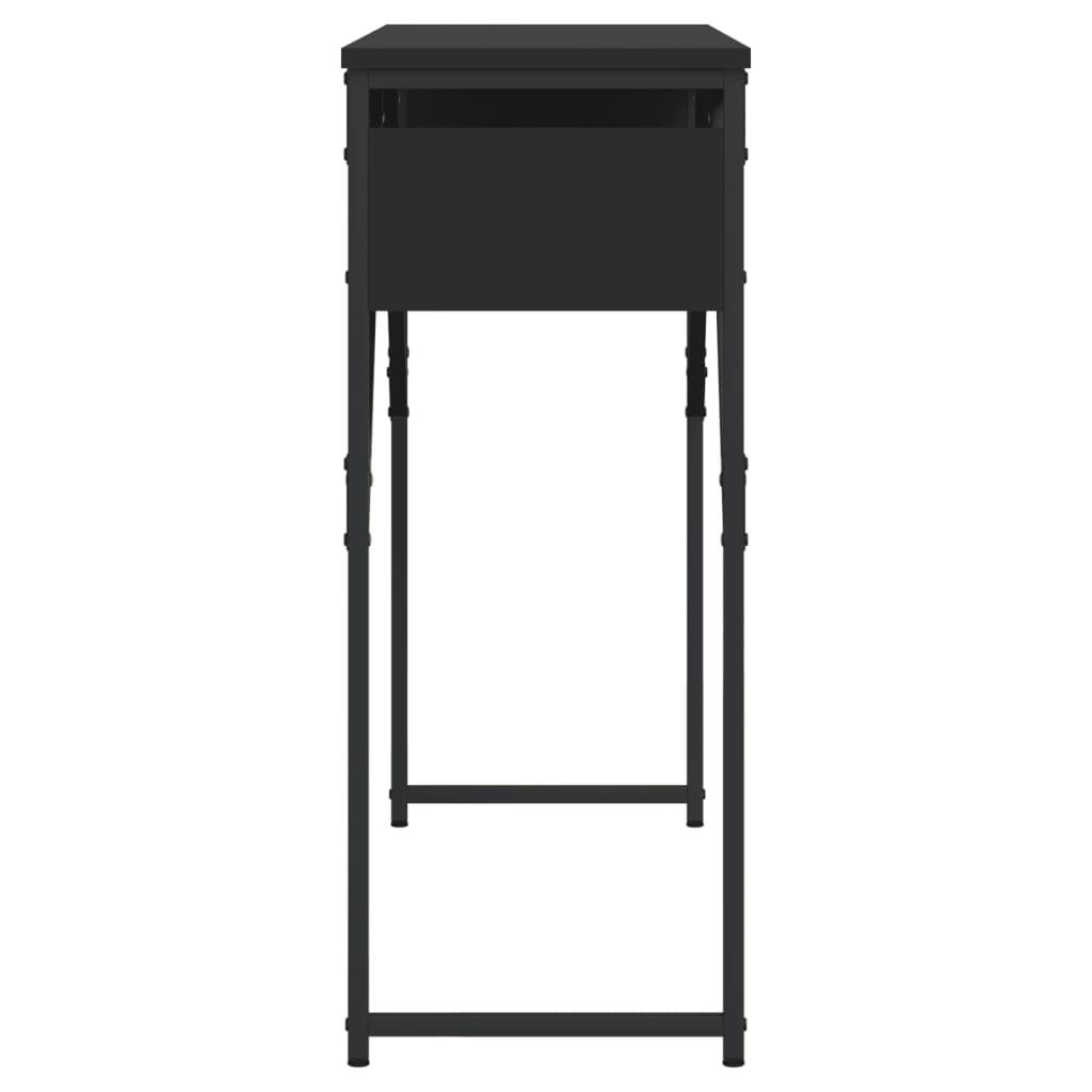 Console Table with Shelf Black 105x30x75cm Engineered Wood