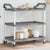 3-Tier Trolley Grey 99x50x96 cm Aluminium