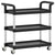 3-Tier Trolley Black 77x34x72 cm Aluminium