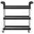 3-Tier Trolley Black 77x34x72 cm Aluminium
