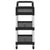 3-Tier Trolley Black 77x34x72 cm Aluminium