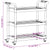 3-Tier Trolley Black 77x34x72 cm Aluminium