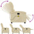 Massage Recliner Chair Cream Fabric