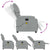 Massage Recliner Chair Light Grey Fabric