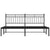 Metal Bed Frame without Mattress with Headboard Black 183x203 cm King