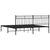 Metal Bed Frame without Mattress with Headboard Black 183x203 cm King