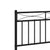 Metal Bed Frame without Mattress with Headboard Black 183x203 cm King