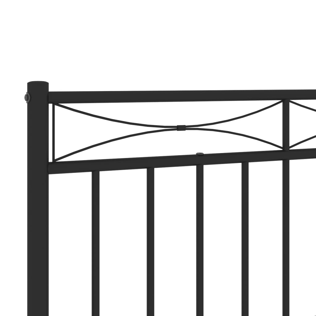 Metal Replace Headboard Black 90 cm