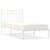 Metal Bed Frame without Mattress with Headboard White 90x190 cm