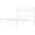 Metal Bed Frame without Mattress with Headboard White 90x190 cm