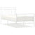 Metal Bed Frame without Mattress with Footboard White 90x190 cm