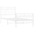 Metal Bed Frame without Mattress with Footboard White 90x190 cm