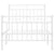 Metal Bed Frame without Mattress with Footboard White 90x190 cm