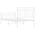 Metal Bed Frame without Mattress with Footboard White 90x190 cm