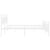 Metal Bed Frame without Mattress with Footboard White 183x203 cm King