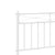 Metal Bed Frame without Mattress with Footboard White 183x203 cm King