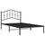 Metal Bed Frame without Mattress with Headboard Black 107x203 cm King Single