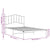 Metal Bed Frame without Mattress with Headboard Black 107x203 cm King Single