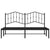 Metal Bed Frame without Mattress with Headboard Black 183x203 cm King