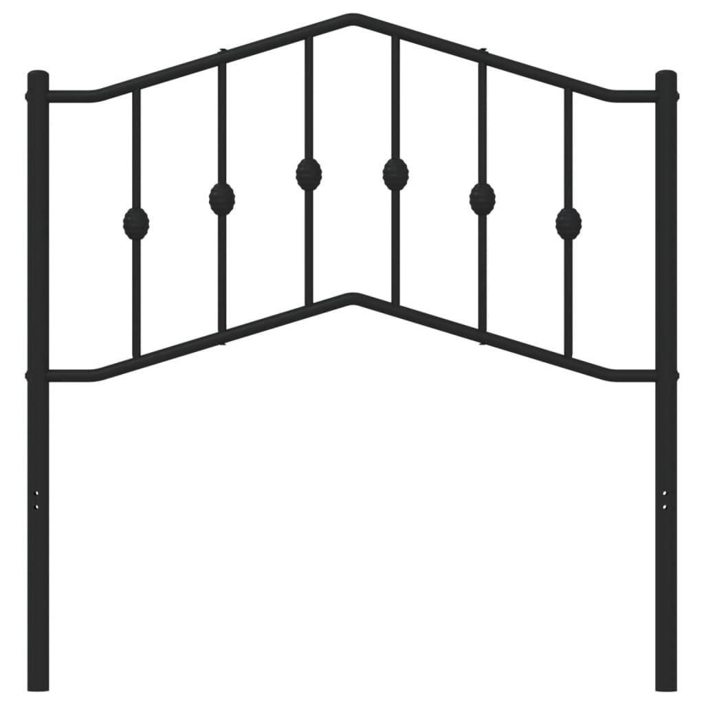 Metal Replace Headboard Black 90 cm