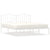 Metal Bed Frame without Mattress with Headboard White 183x203 cm King