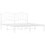 Metal Bed Frame without Mattress with Headboard White 183x203 cm King