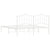 Metal Bed Frame without Mattress with Headboard White 183x203 cm King