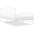 Metal Bed Frame without Mattress with Footboard White 107x203 cm King Single