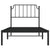 Metal Bed Frame without Mattress with Headboard Black 90x190 cm