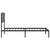 Metal Bed Frame without Mattress with Headboard Black 90x190 cm