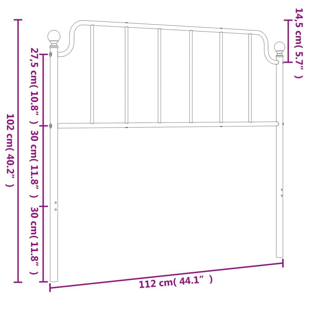 Metal Replace Headboard White 107 cm