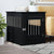 Dog Crate Furniture Black 64.5x80x71 cm Engineered Wood