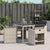 Garden Chairs with Cushions 4 pcs Light Grey Poly Rattan