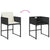 Garden Chairs with Cushions 4 pcs Black Poly Rattan