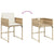Garden Chairs with Cushions 4 pcs Beige Poly Rattan