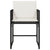 Garden Chairs with Cushions 4 pcs Black Poly Rattan