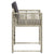 Garden Chairs with Cushions 4 pcs Light Grey Poly Rattan