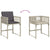 Garden Chairs with Cushions 4 pcs Light Grey Poly Rattan