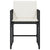 Garden Chairs with Cushions 4 pcs Black Poly Rattan