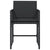 Garden Chairs with Cushions 4 pcs Black Poly Rattan