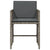 Garden Chairs with Cushions 4 pcs Grey Poly Rattan