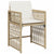 Garden Chairs with Cushions 4 pcs Beige Poly Rattan
