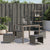 Garden Stools with Cushions 4 pcs Grey 41x41x36 cm Poly Rattan