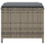 Garden Stools with Cushions 4 pcs Grey 41x41x36 cm Poly Rattan