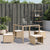 Garden Stools with Cushions 4 pcs Beige 41x41x36 cm Poly Rattan