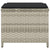 Garden Stools with Cushions 4 pcs Light Grey 41x41x36 cm Poly Rattan